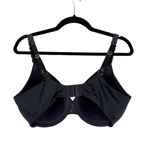 Natori Black Pure Luxe Custom Coverage Contour Underwire Adjustable Bra - 38DDD - Picture 2 of 4